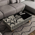 bone inlay coffee table handmade rectangular luxury furniture