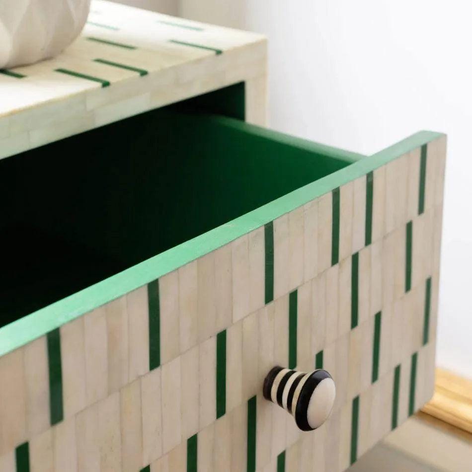 Bone Inlay Cabinet , Handmade Luxury Storage Furniture | Artisan Wooden Chest for Home Decor