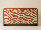 Terracotta bone inlay dresser with wavy organic pattern and curved modern design , luxury dresser