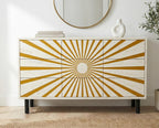 Mustard Bone Inlay Dresser – Sunburst Pattern Handmade Modern Storage luxury cabinet antique armoires