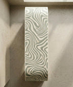 Abstract Wave Bone Inlay Entryway Furniture, Modern Luxury Hallway Accent