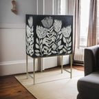 Black Bone Inlay Bar Unit – Handmade Luxury Storage Furniture , handivive