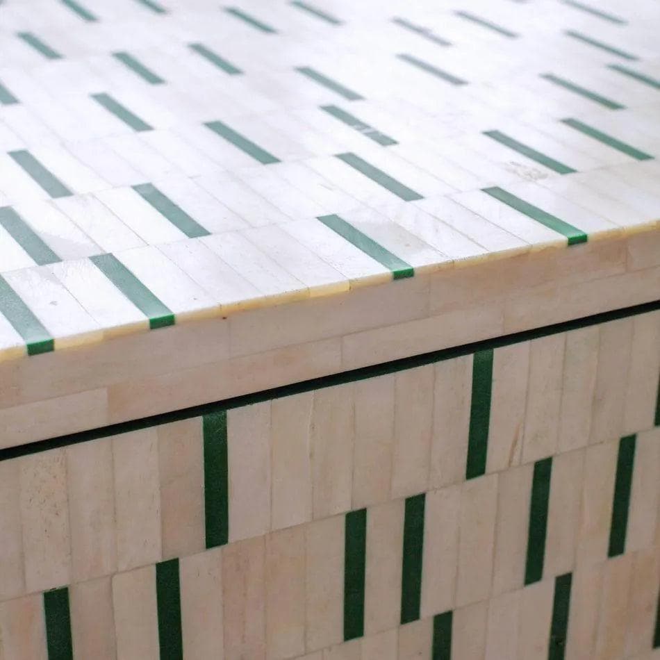 Bone Inlay Cabinet , Handmade Luxury Storage Furniture | Artisan Wooden Chest for Home Decor
