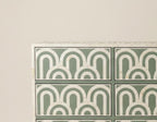 Handmade Bone Inlay Dresser – Sage Green Arch Pattern Storage Cabinet