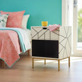 bone inlay pure white Bedside Table Handmade Modern Nightstand