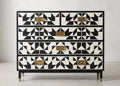 Geometric Dresser 5 Drawer Cabinet Handmade Luxury Storage Chest Modern Furniture