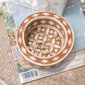 Round Bone Inlay Trinket Tray Handmade Jewelry Dish Luxury Vanity Decor