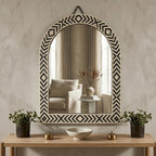 Arch Wall Mirror Bone Inlay Handmade Decorative Mirror