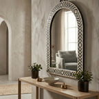 Arch Wall Mirror Bone Inlay Handmade Decorative Mirror