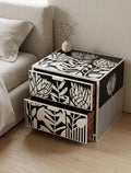 bone inlay Floral Protea Nightstand Handmade Side Table