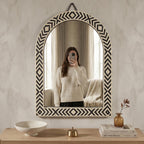 Arch Wall Mirror Bone Inlay Handmade Decorative Mirror