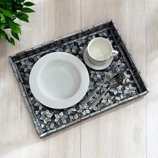 MOP Inlay Black Star Serving Tray – Handmade Luxury Tray